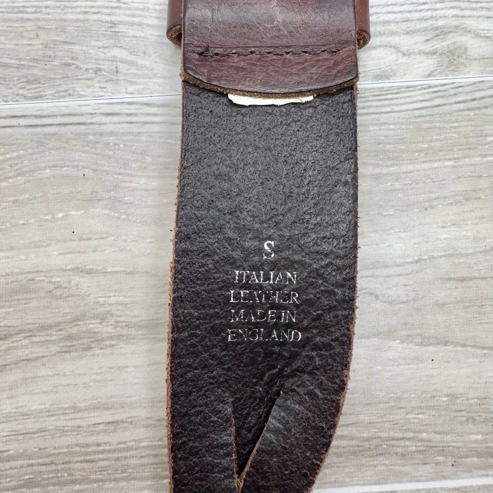 Express Women’s Chic Braided Brown Italian Leather Belt Made in England | Size S